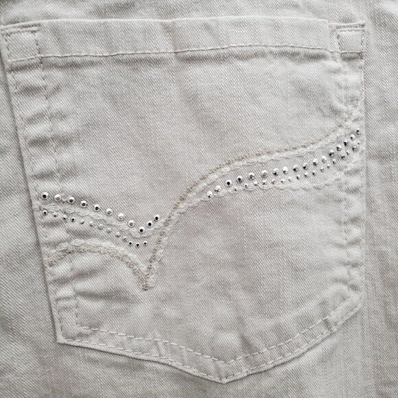 Gloria Vanderbilt Woman's Petite Amanda Khaki Tapered Leg Mom Jeans Plus Sz 16P - Picture 6 of 7